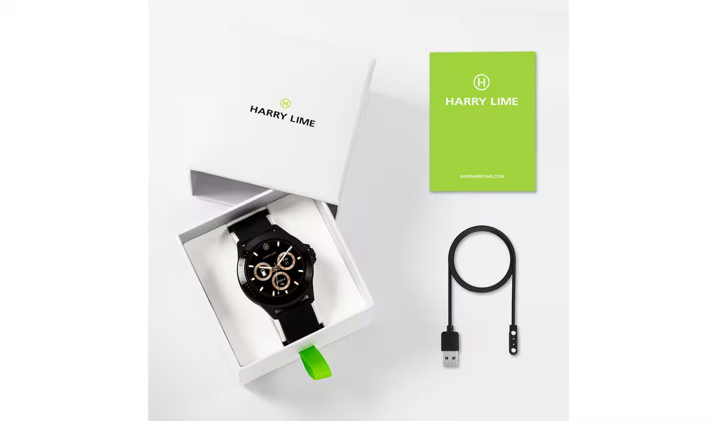 Harry Lime Black Smart Watch and Ear Pod Set