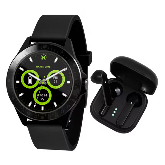 Harry Lime Black Smart Watch and Ear Pod Set